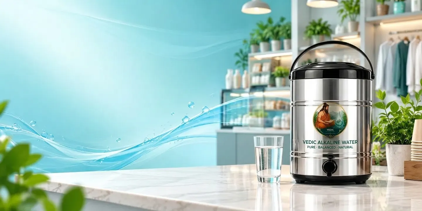 Bright boutique studio with a water dispenser near the reception